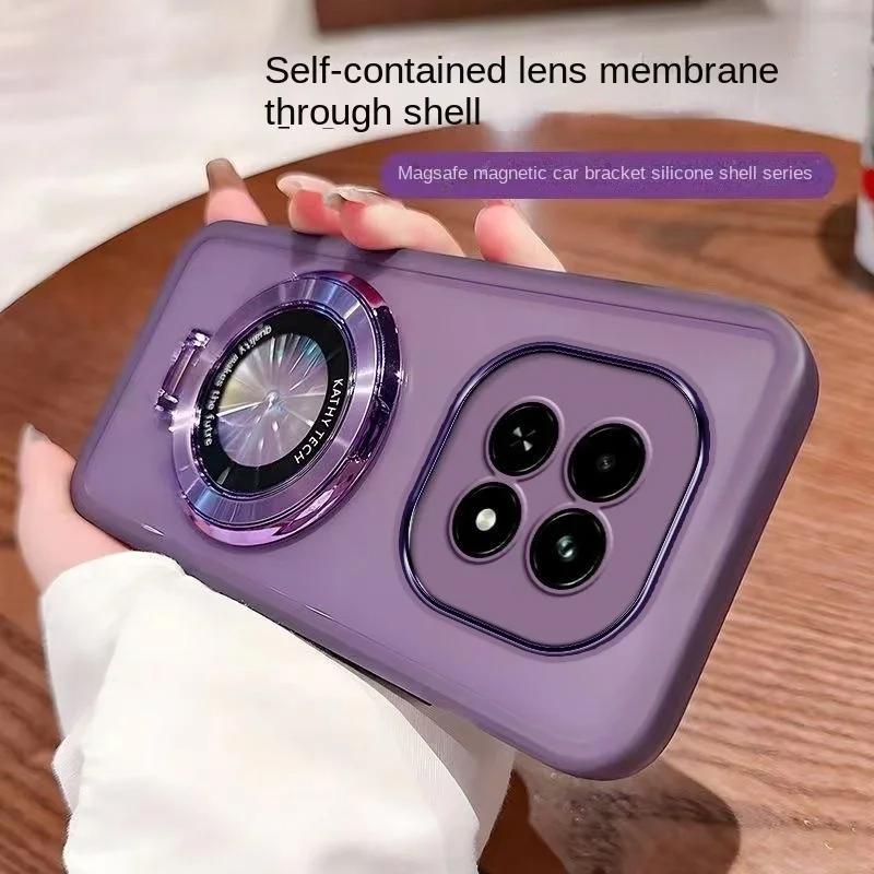 Note 14 Pro Magnetic For Magsafe Holder Case For Funda Xiaomi Redmi Note 14 Note14 Pro Plus Pro+ 4G 5G Stand Bracket Soft Cover