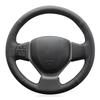 Чехол на руль DIY из черной искусственной кожи для Suzuki Vitara 2015- Celerio 2015- SX4 S-CROSS 2013- Swift 2011-2017