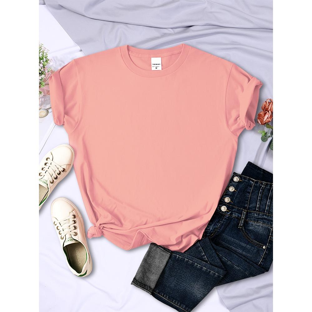 Summer Women Solid Color T-Shirts Comfortable All-Match Multicolor Clothes Loose O-Neck Short Sleeve Tees Casual Female Tops