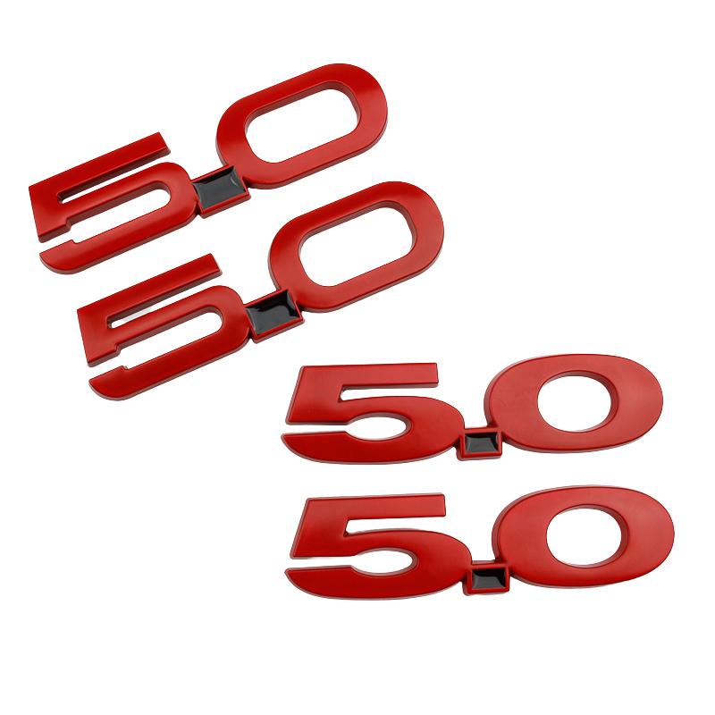Car 3D Metal 5.0 Logo Decals Sticker For Ford Mustang GT GT50 2021 2020 2019 2018 Rear Trunk Body Badge Emblem Styling Stickers