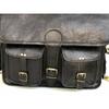 Men Black Leather Vintage Messenger Shoulder Laptop Briefcase Travel Bag