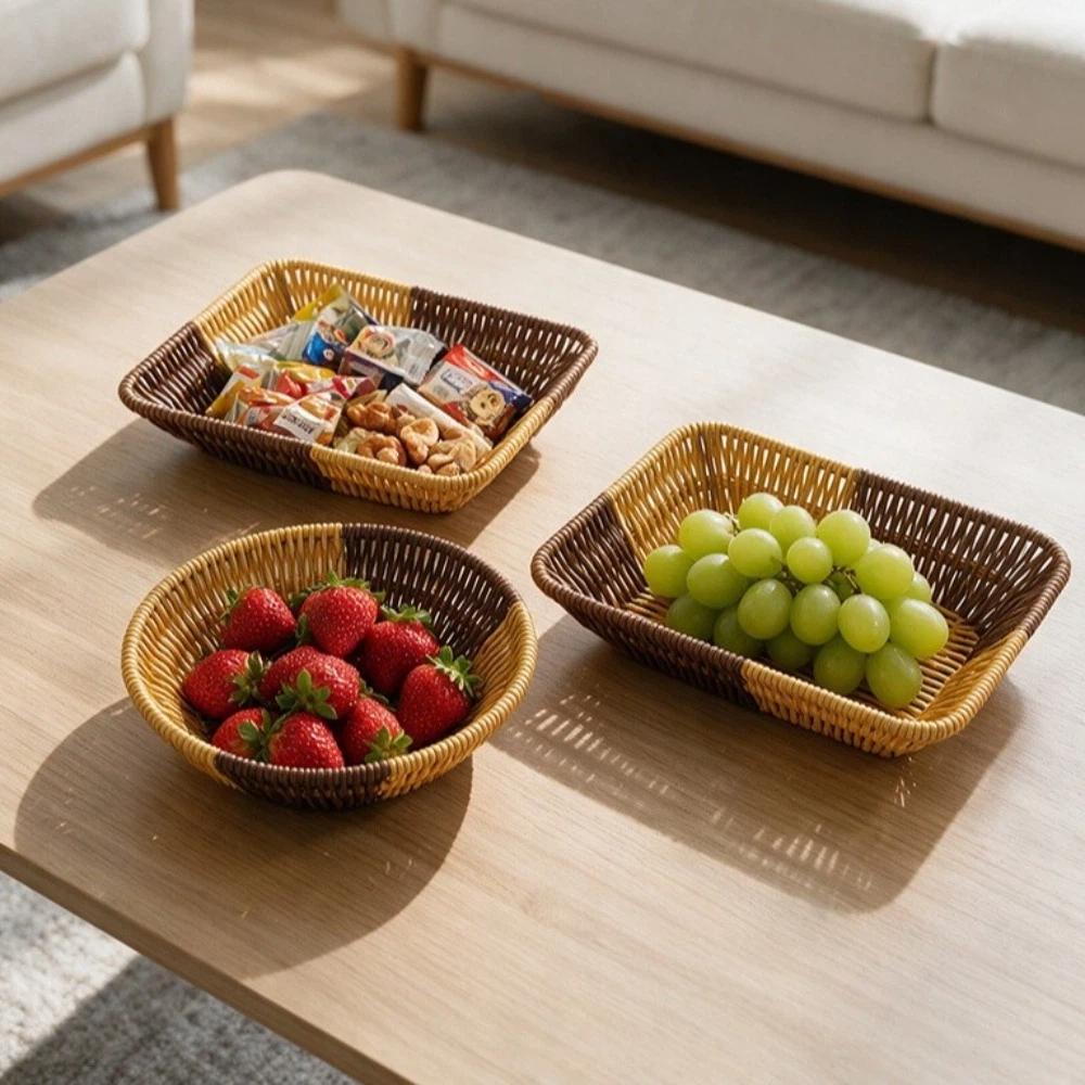 Multi-purpose Rattan Basket Handwoven Storage Basket New Wicker Basket For Kitchen Organizer