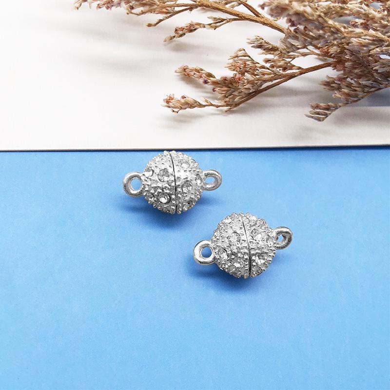 Золотая цилиндрическая магнитная пряжка для самодельных украшений ручной работы - пряжка для соединения ожерелья и браслета