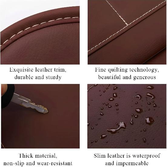 2 PCS Car Seat Back Organizer, Premium Leather Seat Back Protector with Storage Pockets, Waterproof Hanging Vehicle Storage, Universal Car Organizer
