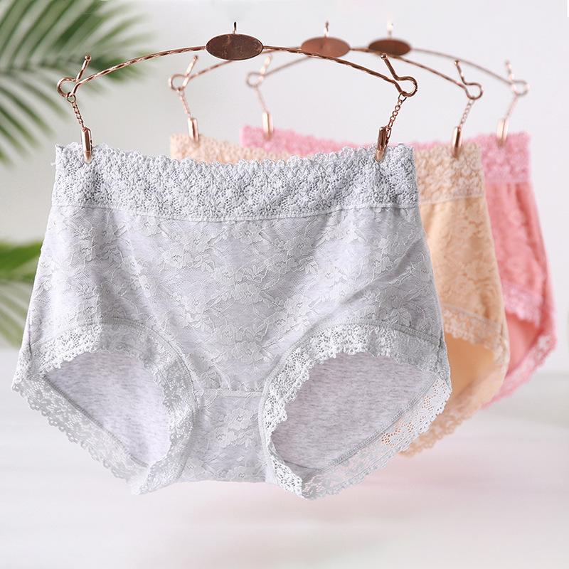 Большие размеры от L до 3XL Хлопковые трусики для женщин вес от 40 до 85 кг Высокая талия Кружевные слипы удобные трусы женское нижнее белье