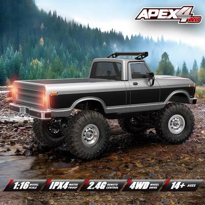 1:16 Hbtoys Радиоуправляемая Машинка с Реалистичной Светодиодной Крышевой Фарой Радиоуправляемый Вездеход R1611 4X4 Внедорожник Полная Функциональность Алюминиевый Карданный Вал