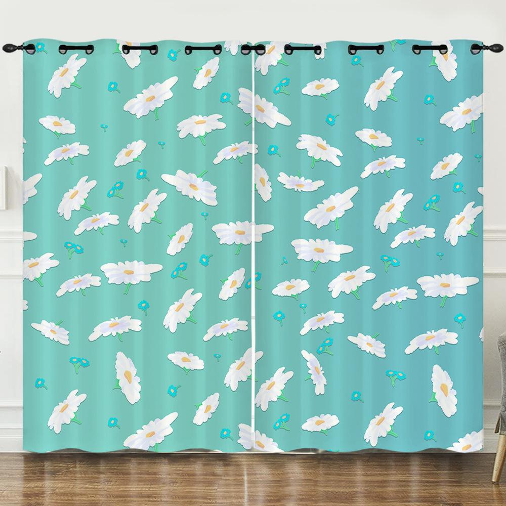 Серия Цветы Подсолнух Цифровая печать Штора Блэкаут и на люверсах