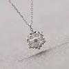Romantic Snowflake Necklace Copper Diamond Pendant Necklace Female Simple Premium Clavicle Chain