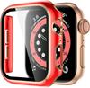 For Apple Watch SE 40mm 44mm 42mm 38mm Two-Color Hard Case Tempered Glass Film Screen Protector