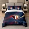 3Pcs Bedding SetBologna FC Soft Bed Sheet and Two Pillowcases Home Bedroom Decor