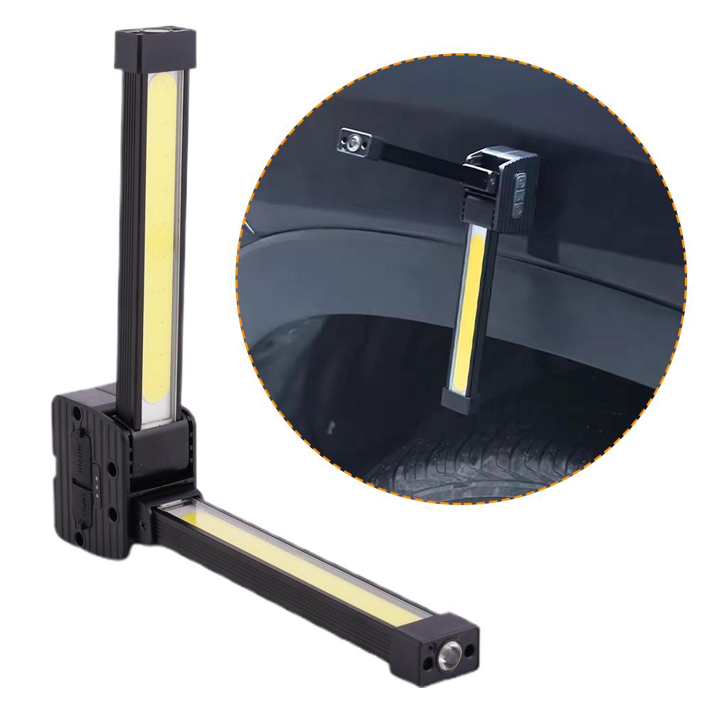 Portable Magnet LED Flashlight with Hook Waterproof Gym Light Multi-function Magnet LED Flashlight Handheld USB Rechargeable New