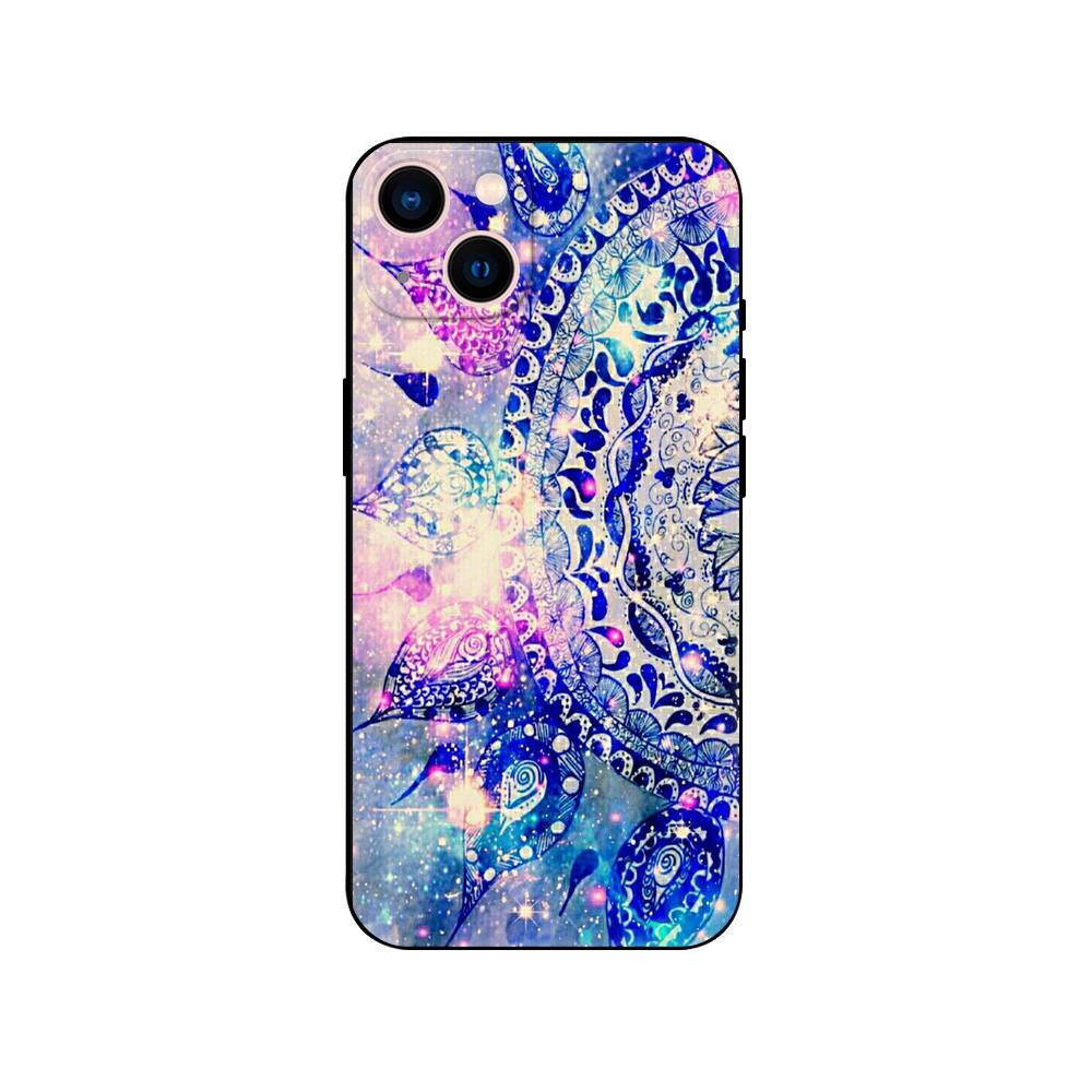 Чехол для телефона с цветочным принтом для iPhone 14 5s 2020se 6 6s 7 8 plus x 10 XR XS 11 12 13 mini pro MAX, черная задняя крышка из ТПУ