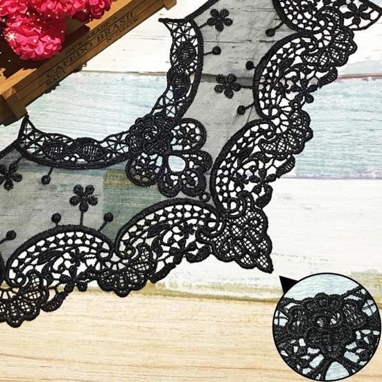 DIY Вышивка Кружева Полый Круглый вырез Воротник Отделка одежды Швейная аппликация