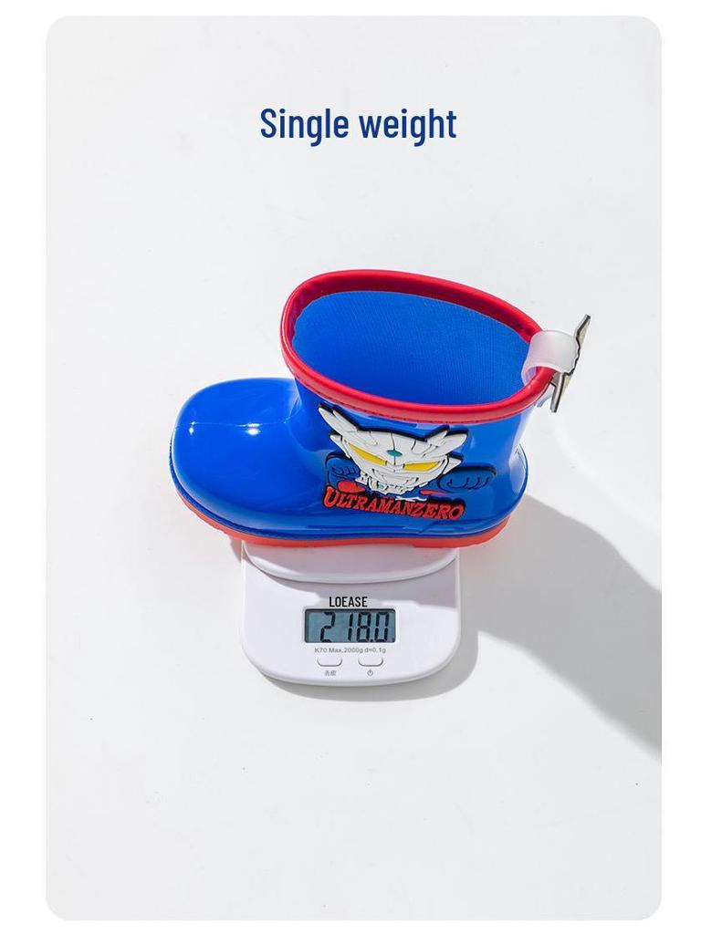 Нескользящие ПВХ резиновые сапоги Ultraman Tiga Zero для мальчиков 2-8 лет