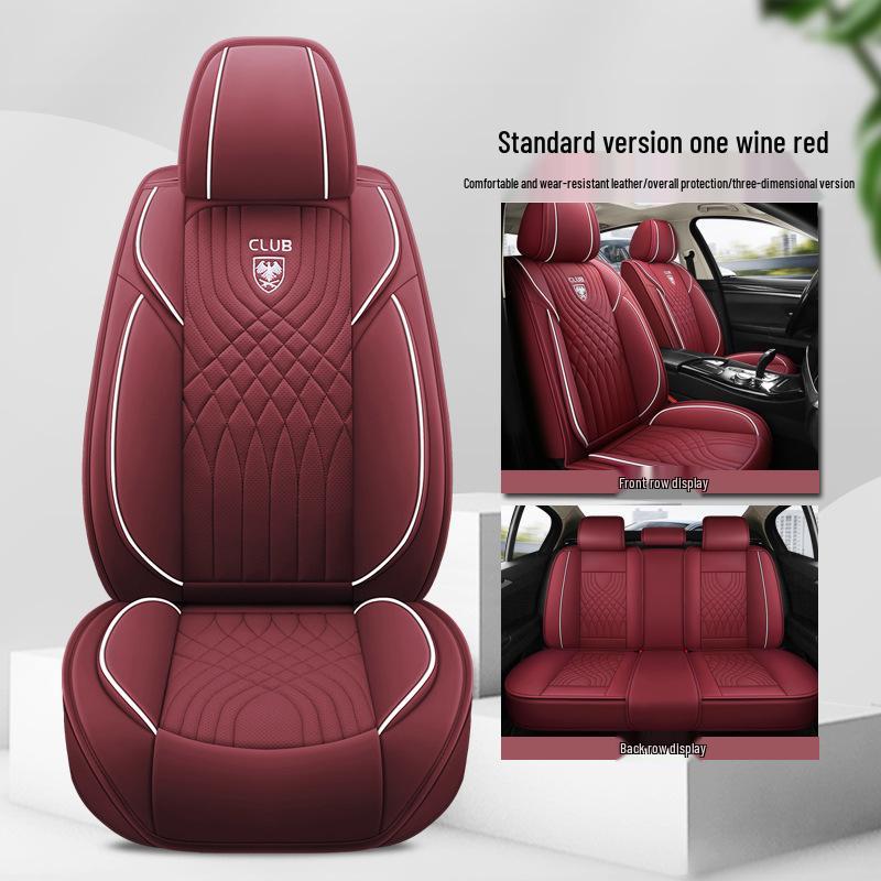 Универсальный кожаный чехол и подушка для автомобильного сиденья на все сезоны - Зимняя модель