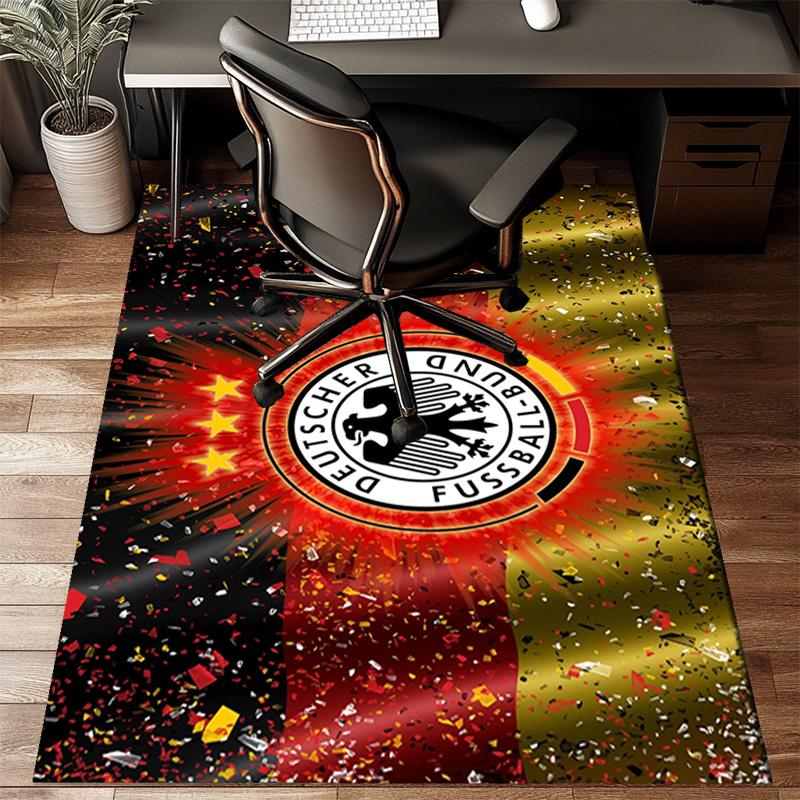 Germany Football Emblem Printed Office Carpet Chair Cushion Entryway Rug, Rugs for Living Room, Bedroom Christmas gifts