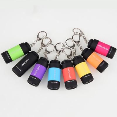 1 шт., для занятий спортом на открытом воздухе, для кемпинга, водонепроницаемый мини-светодиодный светильник, USB-перезаряжаемый фонарик, карманный брелок, USB-перезаряжаемый карманный брелок, фонарик