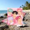 1pc KPop Demon Hunters SAJA BOYS1 Beach Towel, Beach and Seaside Swimming Pool Equipment, Fashion Pattern, Rectangular, Travel Essentials