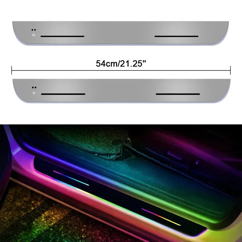 2/4pcs Car Door Sill Light Threshold Lamp LED Welcome Plate Pedal Light Car Doors with ized For Automobile threshold