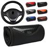 Crystal Carbon Fiber Fashion Sports Hand-stitched Steering Wheel Cover Car Wheel Cover Non-slip Leather Braid For Steering Wheel