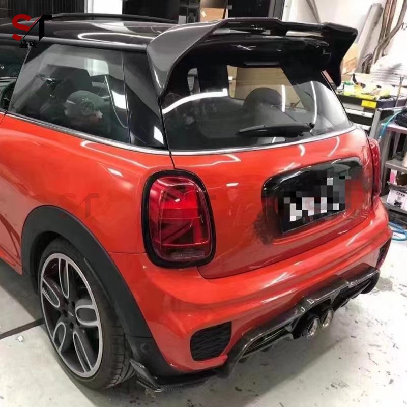 Совместимый задний спойлер из углеродного волокна для BMW Mini F55 F56 - Двухслойный диффузор-крыло на крышу в стиле AG