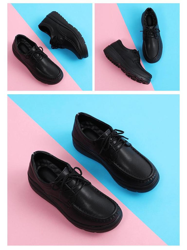 Women's Lace-Up Soft Sole Non-Slip Fashionable Flats - Breathable, Comfortable Autumn/Winter Shoes