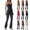 Flare Jumpsuits For Women Spaghetti Straps Scoop Neck Bodycon Full Length Casual Unitard Playsuit