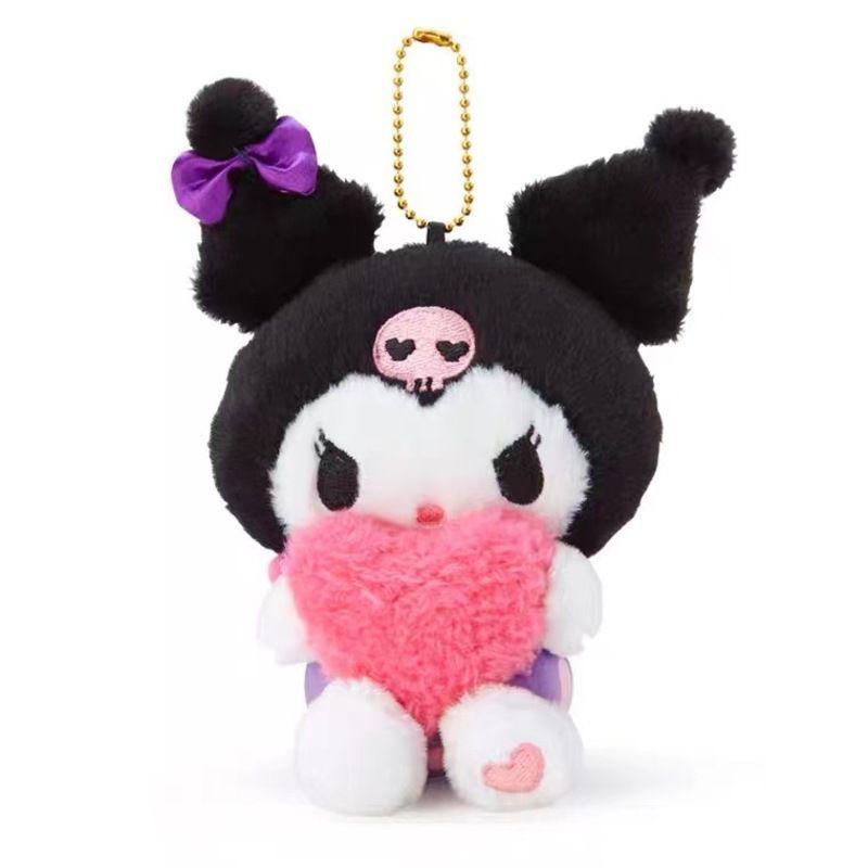 Sanrio Kuromi Plush Toy Stuffed Doll Figure Keyring Pendant Soft Squishy Gift For Kids