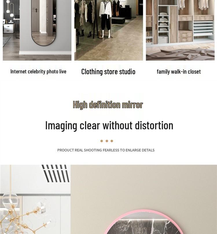 Настенное зеркало в полный рост для спальни девочки - Не требует сверления, Зеркало для примерок, достойное Инстаграма