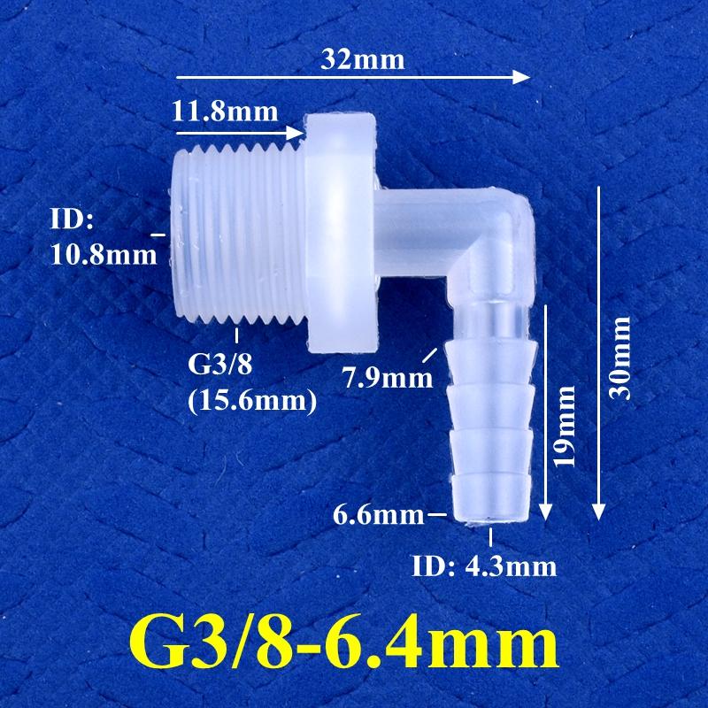 5~200 шт. G1/8~3/8 до 3,9-11,1 мм Пищевой ПП Пагодообразный Угловой Соединитель Фитинги для Аквариумного Бака Воздушного Насоса Ирригационный Соединитель для Водяного Шланга