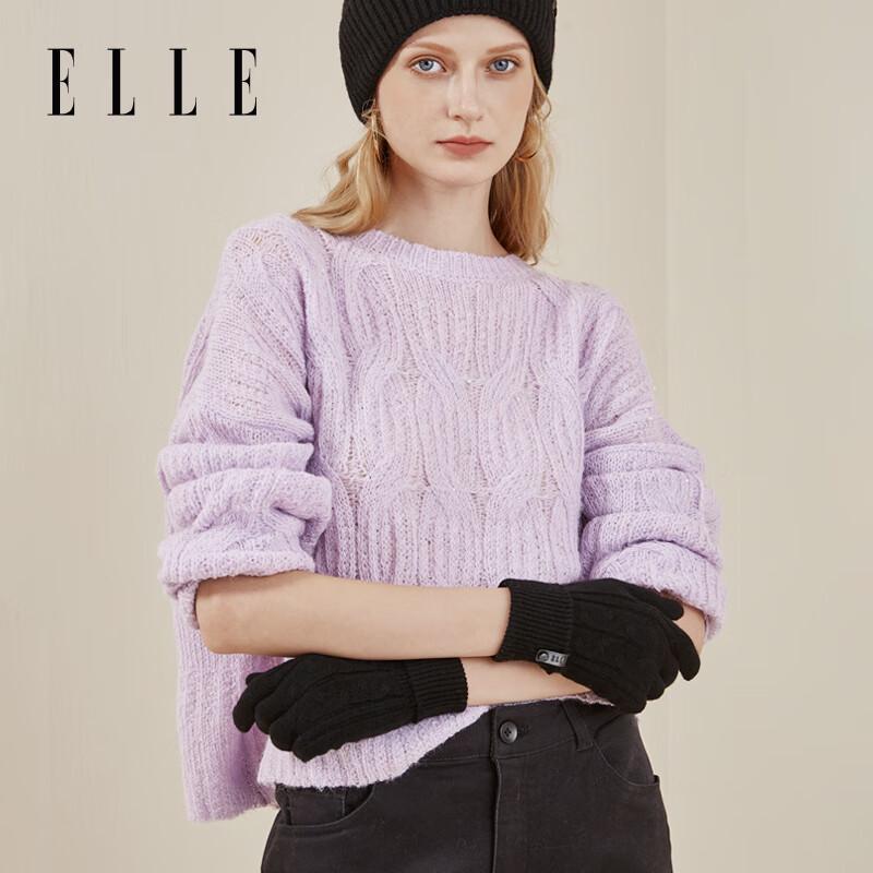 Женские зимние перчатки ELLE из 100% ягнячьей шерсти с сенсорным экраном