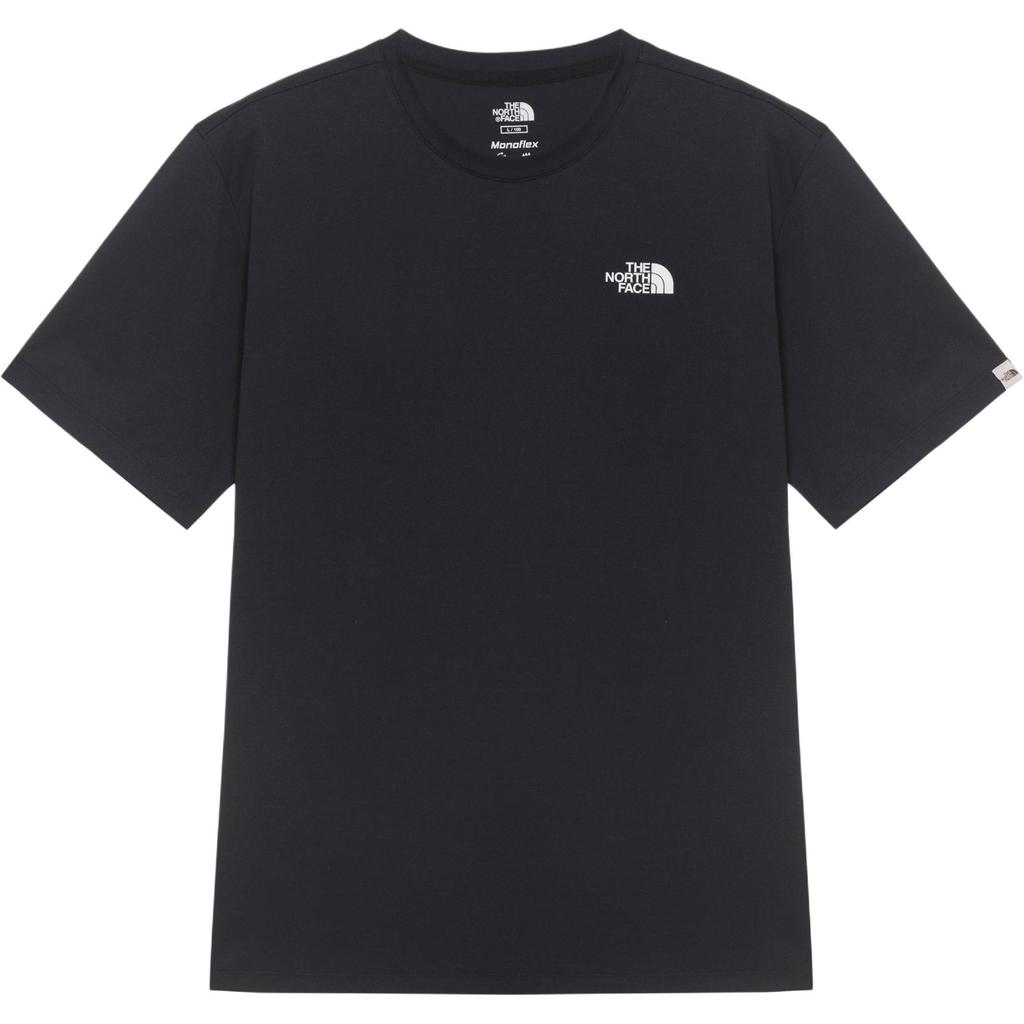 The North Face Однотонная футболка с логотипом, круглым вырезом и короткими рукавами для мужчин, черная NT7UR14K