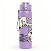 1PC Elephant Baby Calf Family Print 750ml Color Plastic Sports Water Bottle Leakproof Flip Straw Lid Suitable for Sports Office Home Use