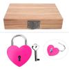 1pcs 45x59mm Heart Lock Exquisite Love Lock Storage Box Padlock  Household Craft Supplies