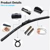 Car Front Wiper Blades For Mercedes Benz GLS X166 2013- Durable Windshield Windscreen Wipers Blades Strip Tools Accessories