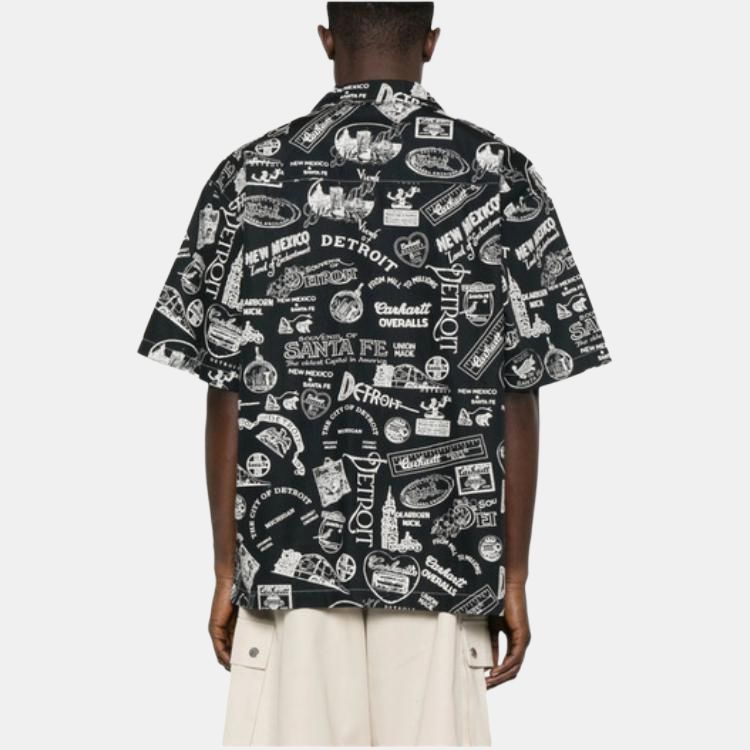 Carhartt WIP SS25 Весна/Лето Состояние Сувенирная Рубашка Свободная Удобная Простая Повседневная Рубашка с коротким рукавом Мужские рубашки I034550-2UL-XX