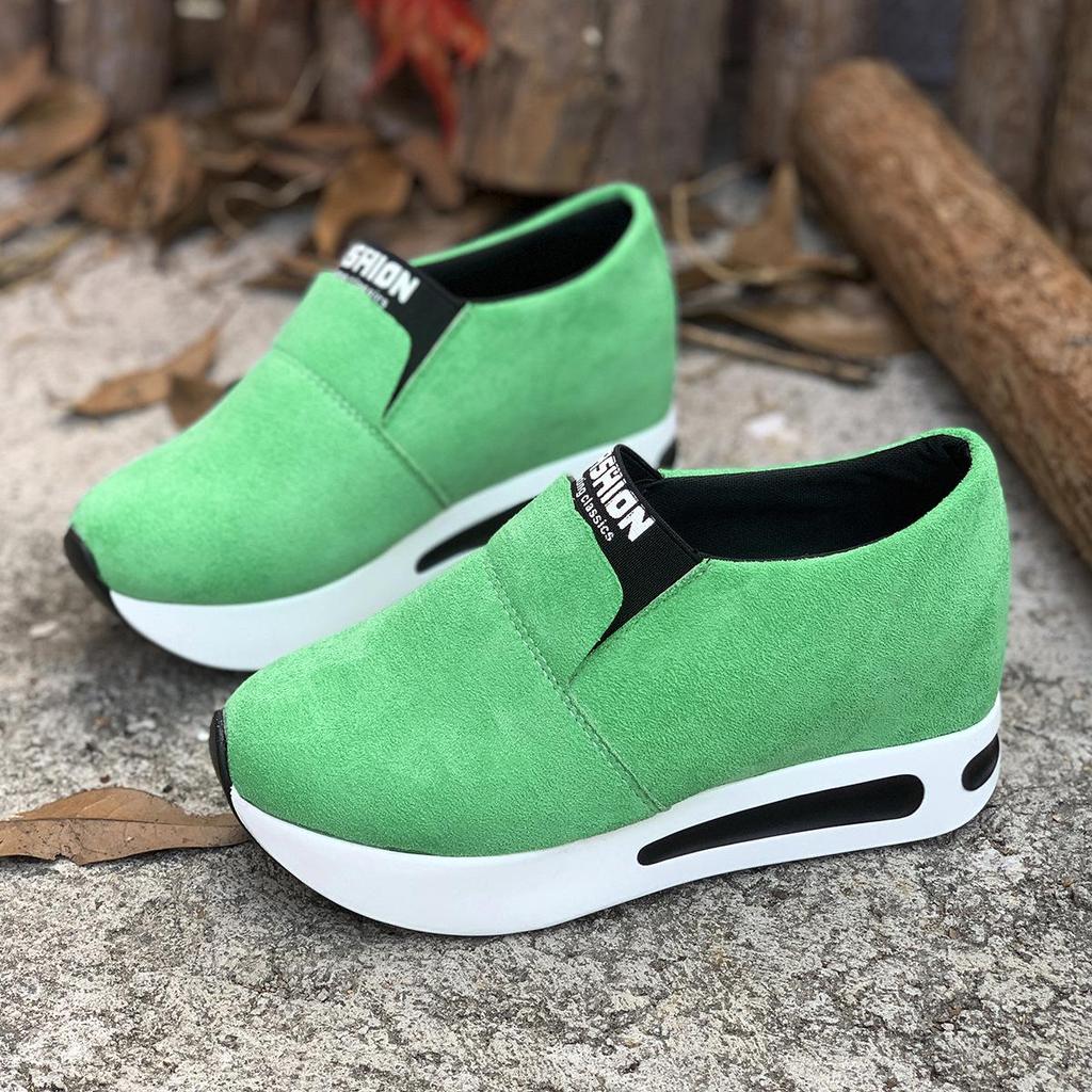 Женские лоферы на платформе больших размеров для весны/осени: Круглый носок, Толстая подошва, Универсальный и Повседневный