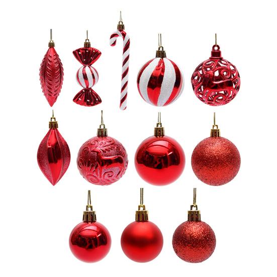 36/40/50 шт. набор рождественских шаров, красочные небьющиеся декоративные безделушки для рождественской елки, праздничные подвесные украшения со шнуром для домашнего магазина, витрины