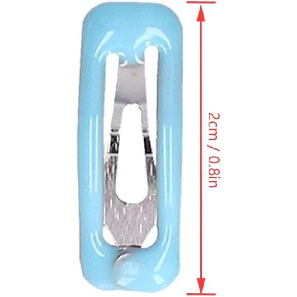 AYNEFY Small Pet Hair Clips,50Pcs Small Pet Hair Barrettes Small Pet Grooming Colored Hairpin Metal Snap Hair Clips for Bunny Chinchilla Guinea Pig