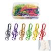 TANGRUl Paper Clips, Cute Stationery, Music Note Clips, Set of 50, 6 Colors, Colorful, Bookmarks, Document Organizers, Memo Pads, Planners,