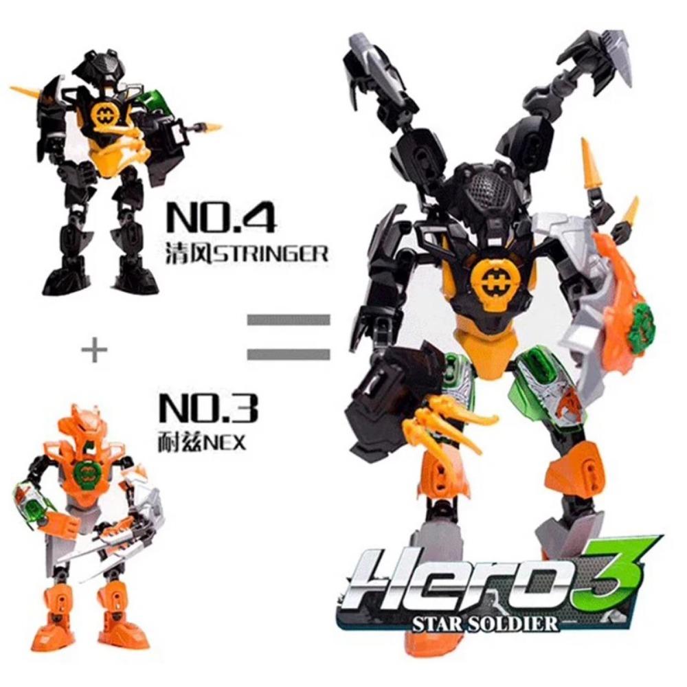 New Hero Factory 5.0 Star Warrior Building Blocks 2IN1 Combined Robot Mech EVO Furno Bulk Bricks Toys For Boys Kids Xmas Gifts