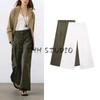 MD Spring and Summer Women's Clothing Cotton Blend High Waist Casual Laid-Back Style Slack Commute Style Wide Leg Pants 5018818