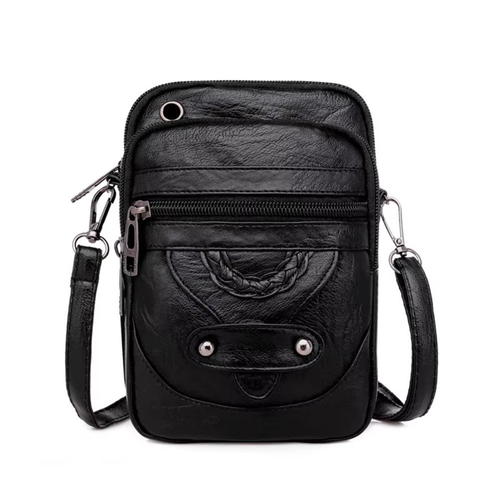 Double Layer Phone Chest Bag Large Capacity Messenger Bag Crossbody Phone Bag Cell Phone