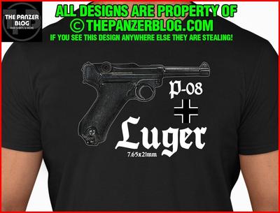 Футболка P08 Luger Вторая мировая война Немецкий пистолет Пистолет Унисекс Футболка