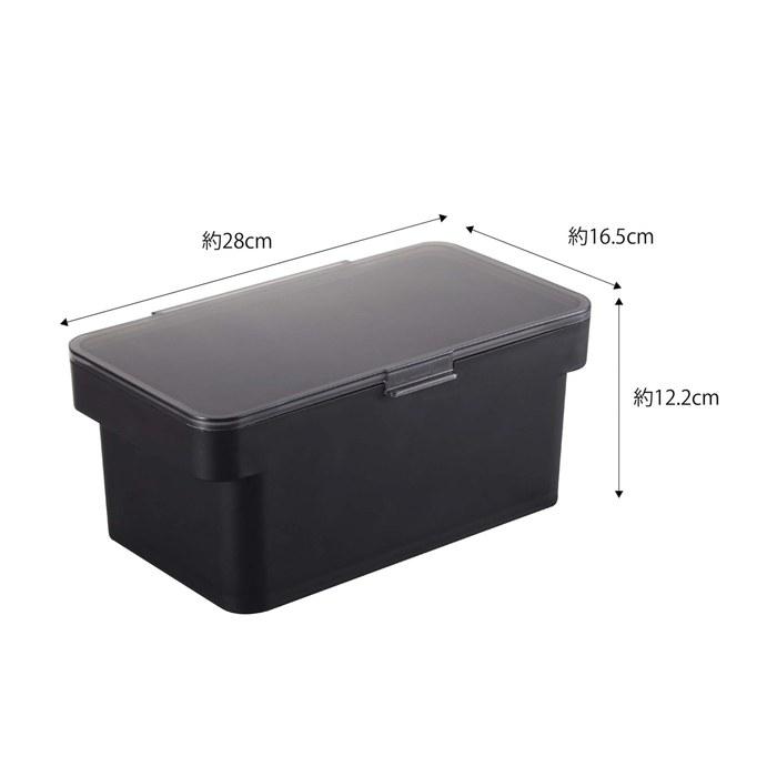 Yamazaki Nukazuke Case with Water Absorber, Black, 28cm x 16.5cm x 12.2cm, Tower