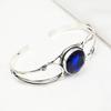 Blue Sapphire Cuff Bracelet, 925 Solid Sterling Silver Bangle Real Gemstone Handmade Jewelry, Adjustable Cuff Bracelet Gift For Women Dainty Jewelry