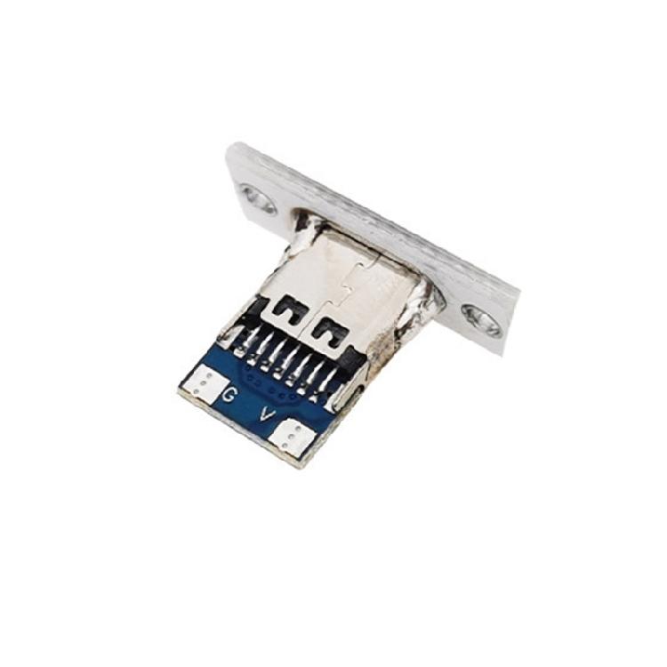 Модуль разъемов USB C Female для печатных плат с винтовой клеммной колодкой для DIY-портов зарядки, ремонта и установки на панели прототипов