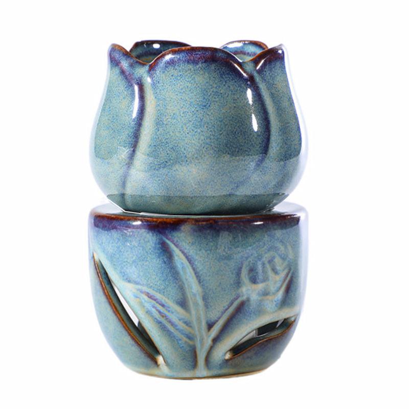 Tulip Ceramic Essential Oil Incense Burner Candle Oil Incense Burner Home Fragrance Accessories home decorations 7