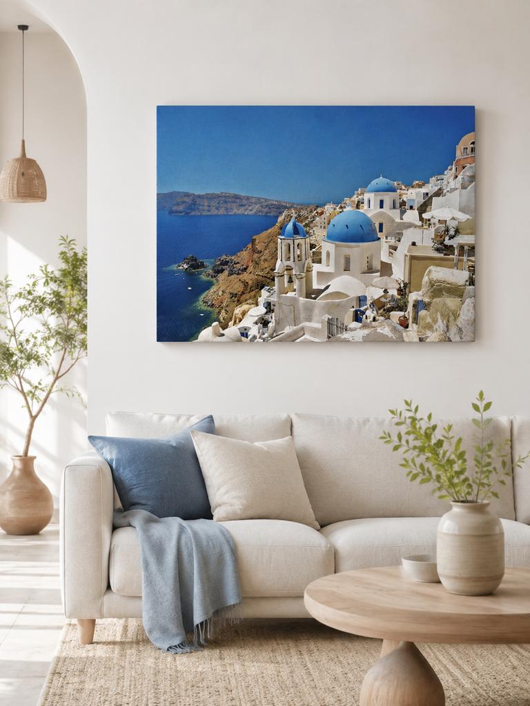 Paint By Number Pictures To Paint - Magical Santorini 50X40