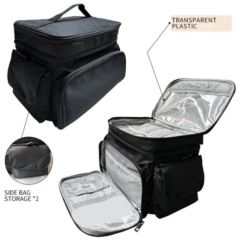 Двухслойный ящик для хранения швейных принадлежностей, водонепроницаемый, износостойкий тканевый органайзер для рукоделия с плечевыми ремнями